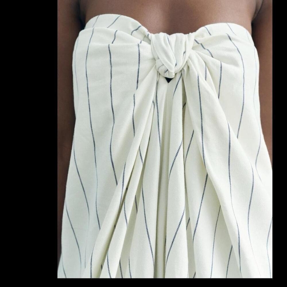 ZARA KNOTTED STRIPED DRESS - BRAND NEW WITH TAG- SIZE S - Picture 7 of 8